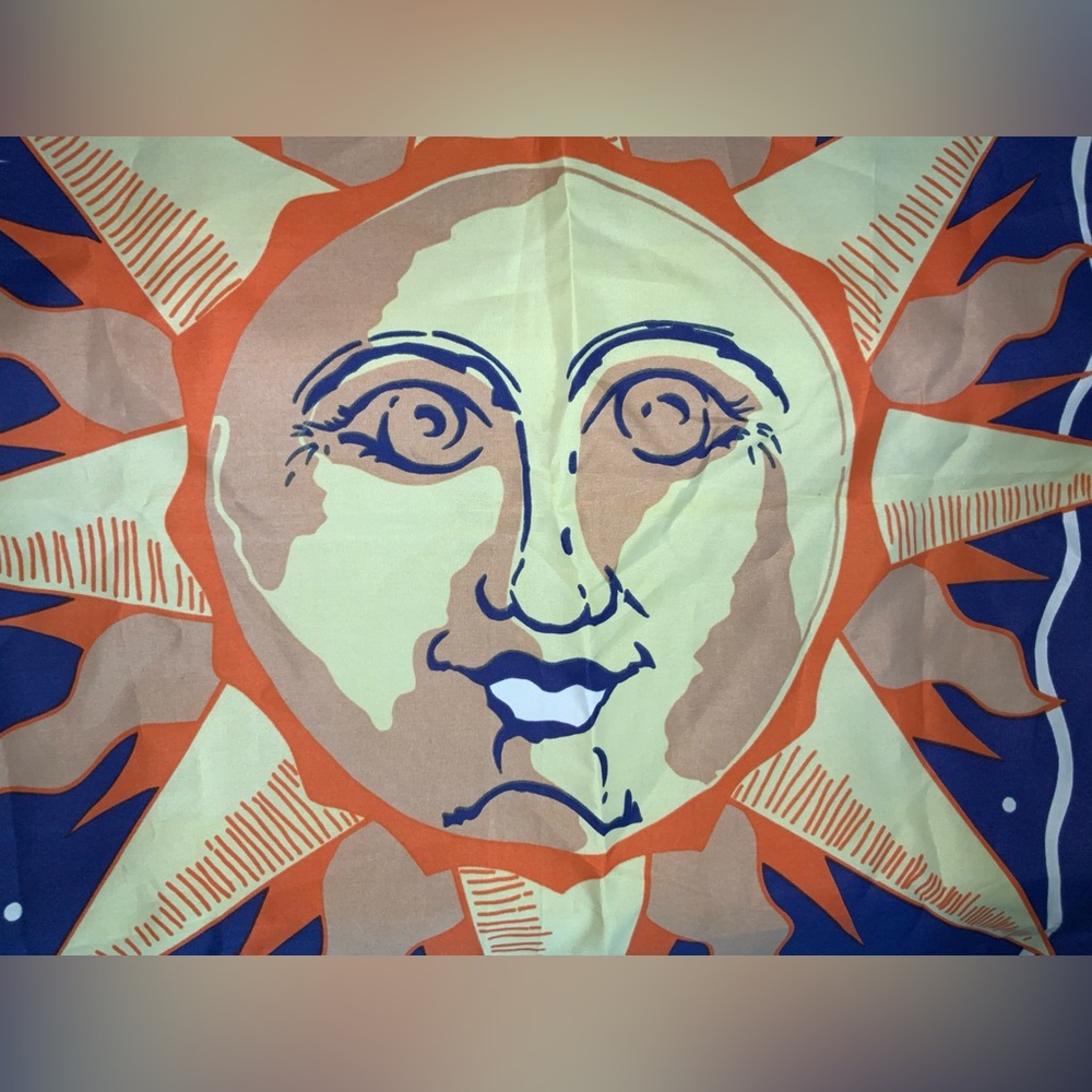 GROOVY, SUN, MOON & PLANETS. BOHO GARDEN FLAG. - Picture 3 of 8